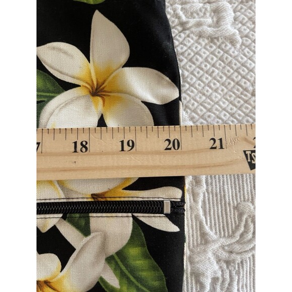 Local Design Hawaii Reversible Tote Flowers Leaves Large Zipper Bag Souvenir USA - Picture 8 of 12
